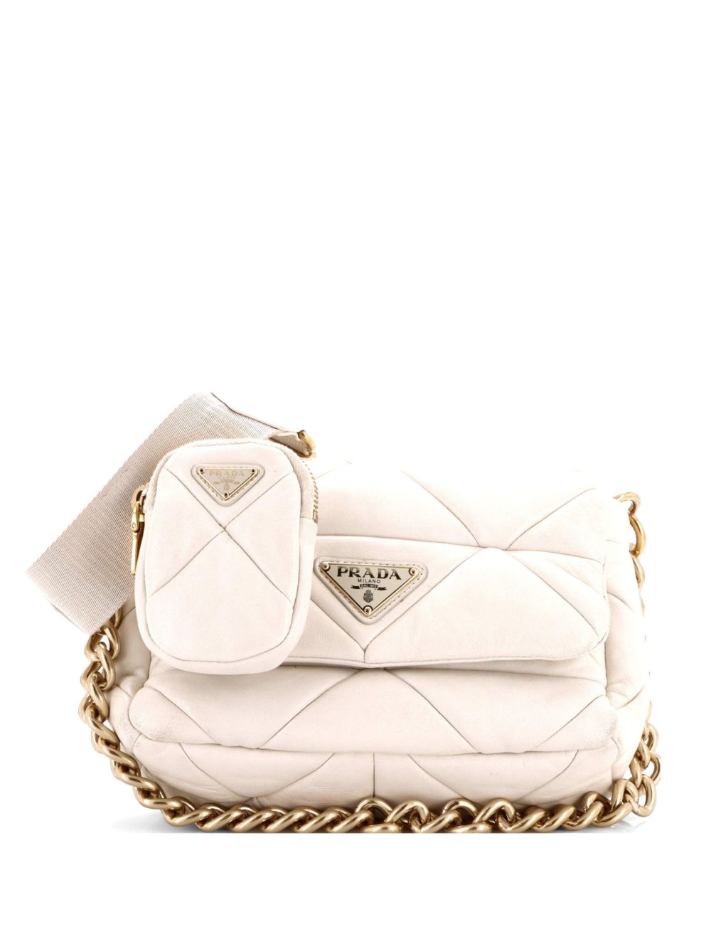 System Flap Quilted Nappa Leather Small shoulder bag
