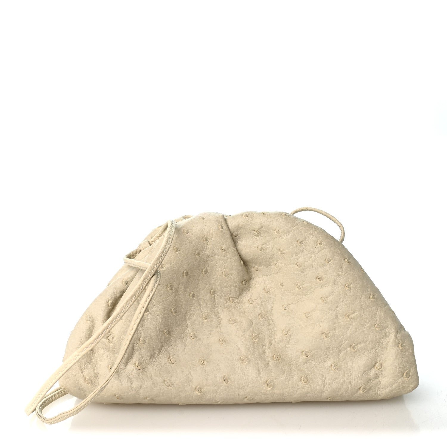 Bottega Veneta Ostrich The Mini Pouch White