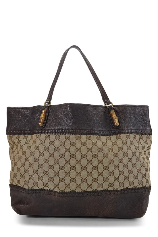 Brown Original GG Canvas Laid Back Crafty Tote Large