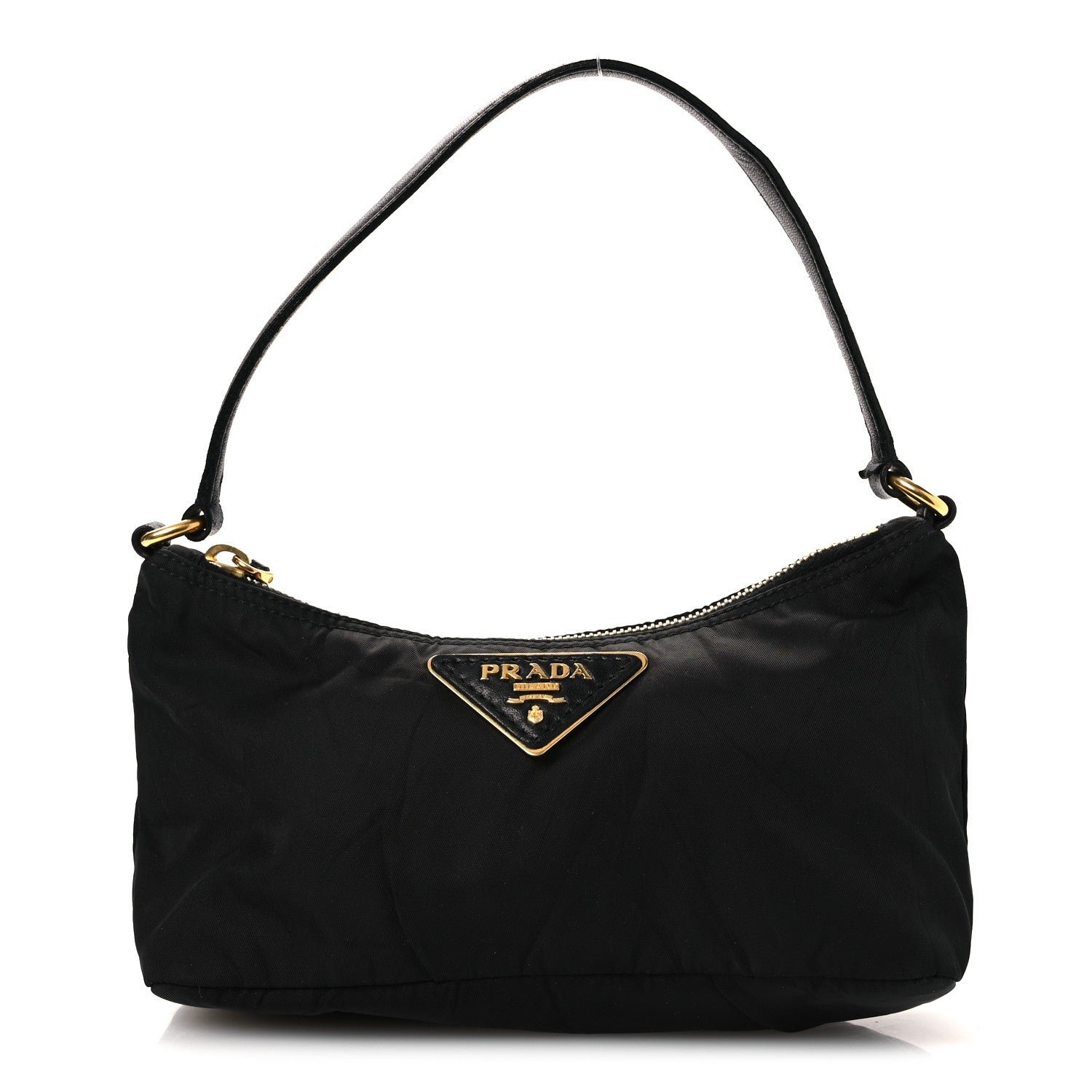 Prada Tessuto Nylon Pochette Bag Black