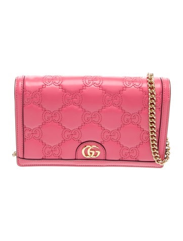 GG Matelassé Wallet with Chain