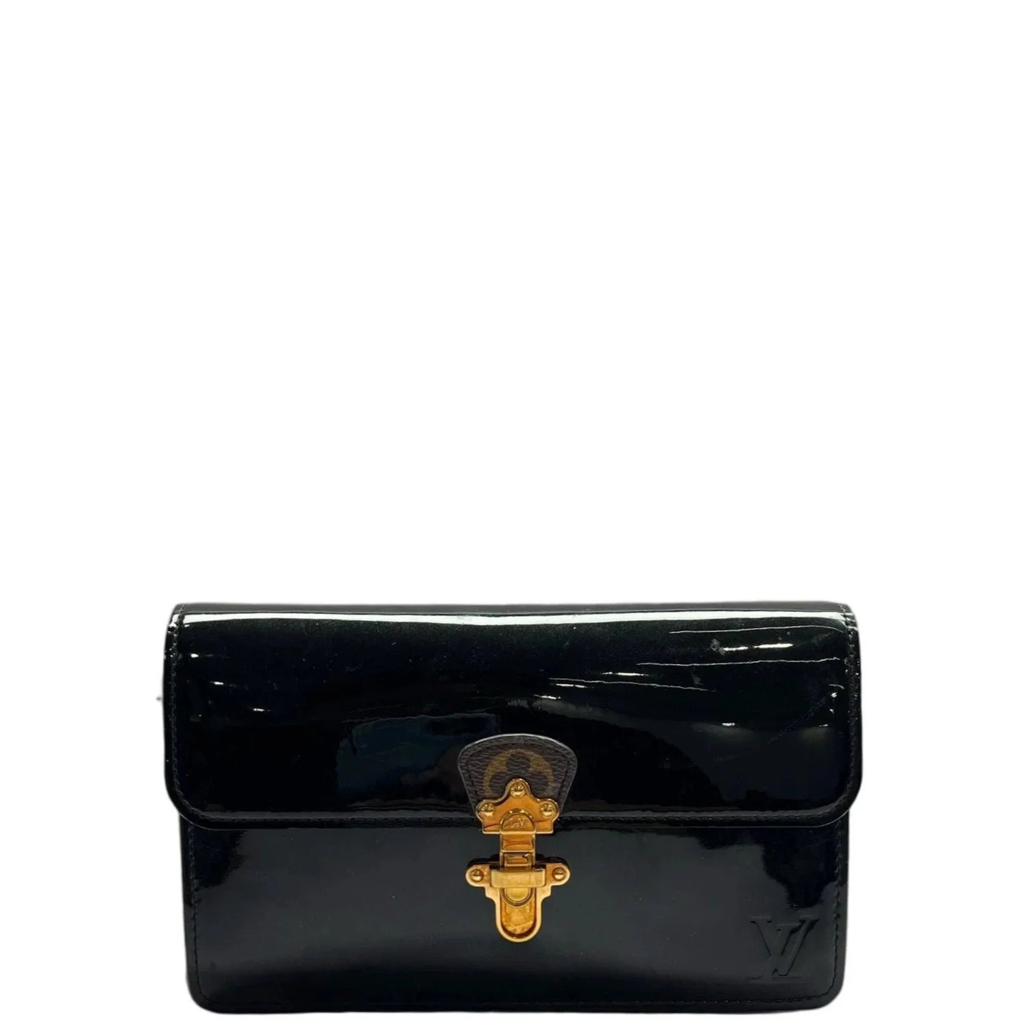 Calfskin Cherrywood Chain Wallet