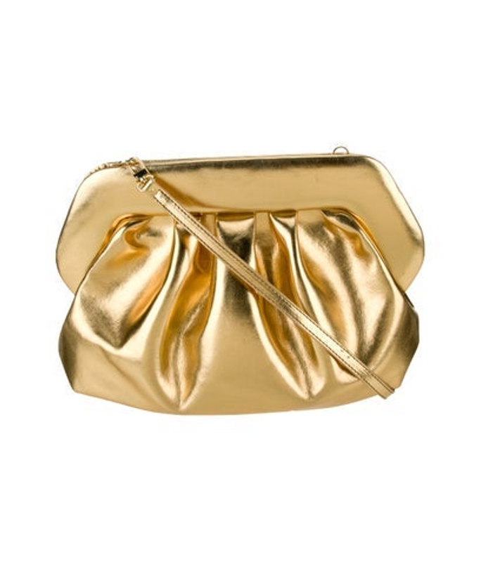 Themoire Leather Evening Bag