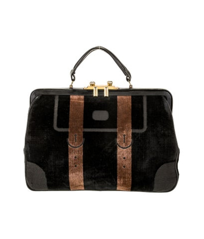 Roberta di Camerino Di Camerino Velvet Top Handle Bag