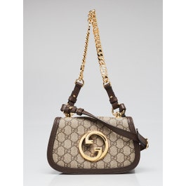 Gucci Beige/Ebony GG Supreme Canvas Blondie Shoulder Bag