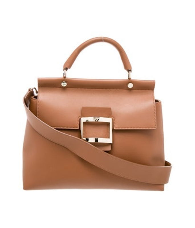 Roger Vivier Vivier Leather Top Handle Bag