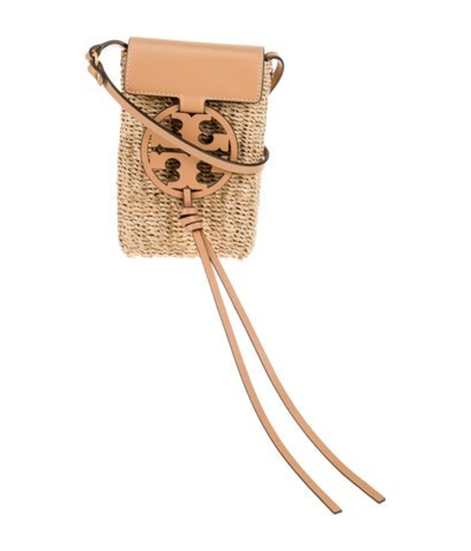 Tory Burch Burch Straw Crossbody Bag