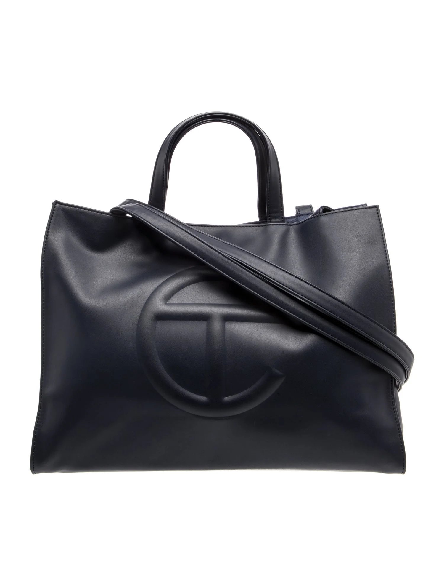Signature Navy Shopping Bag Medium