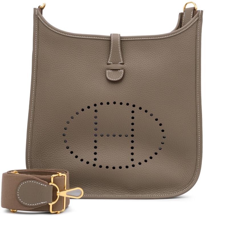 Hermes Etoupe Clemence Evelyne III 29 Gold Hardware, 2025