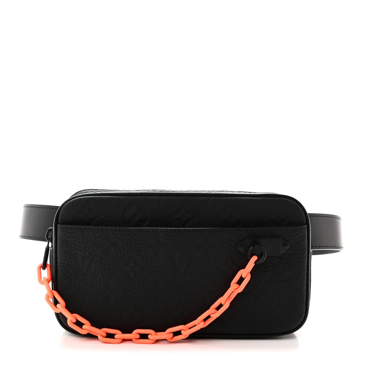 Louis Vuitton Taurillon Monogram Uniformes Solar Ray Soft Pochette Volga Belt Bag Black