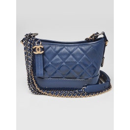 Chanel Chanel Blue Quilted Leather Small Gabrielle Bag
