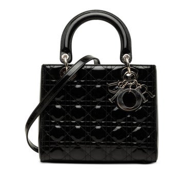 Medium Patent Cannage Lady Dior