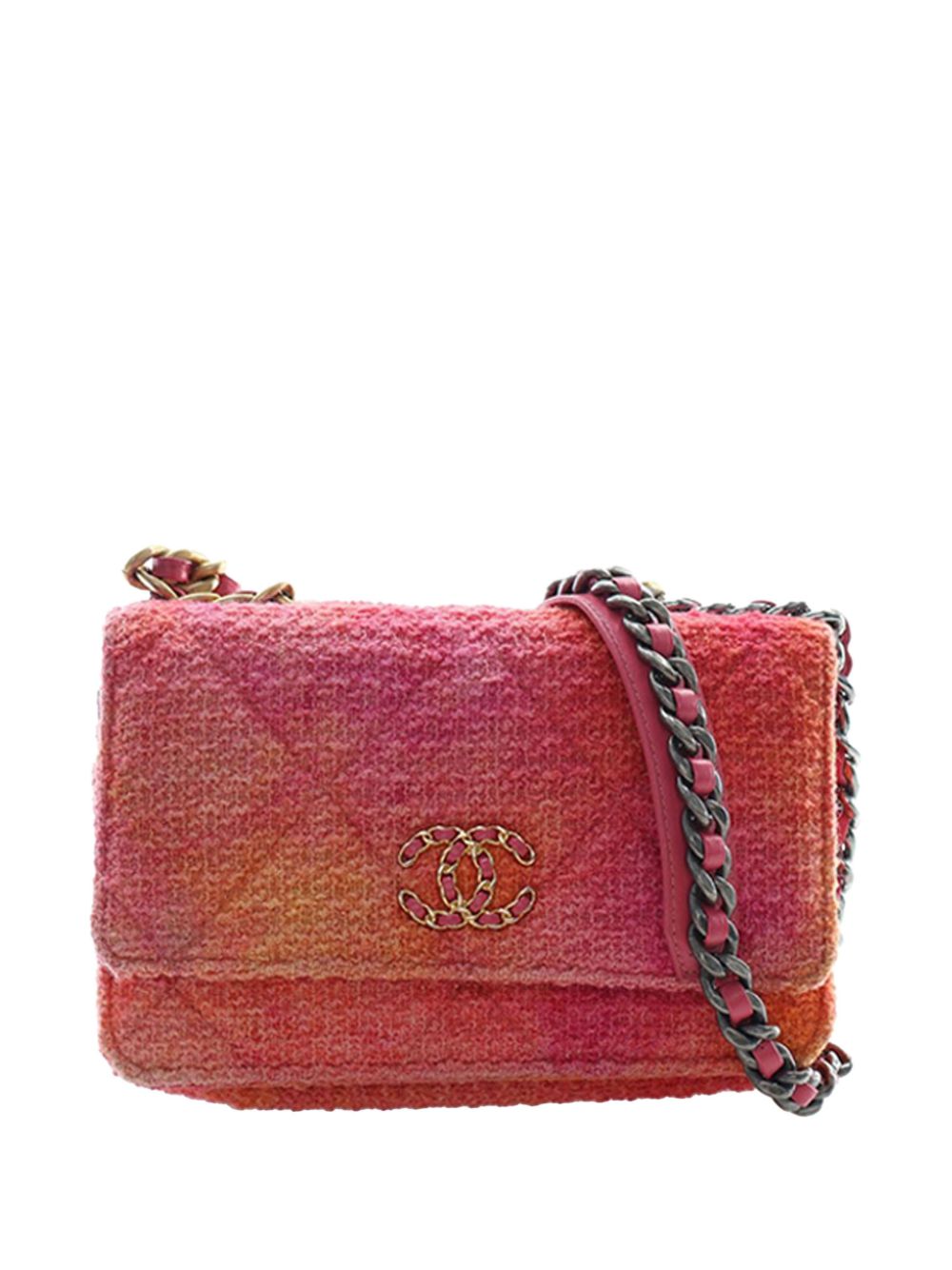 Chanel 2020 Tweed Ombre 19 Wallet On Chain satchel