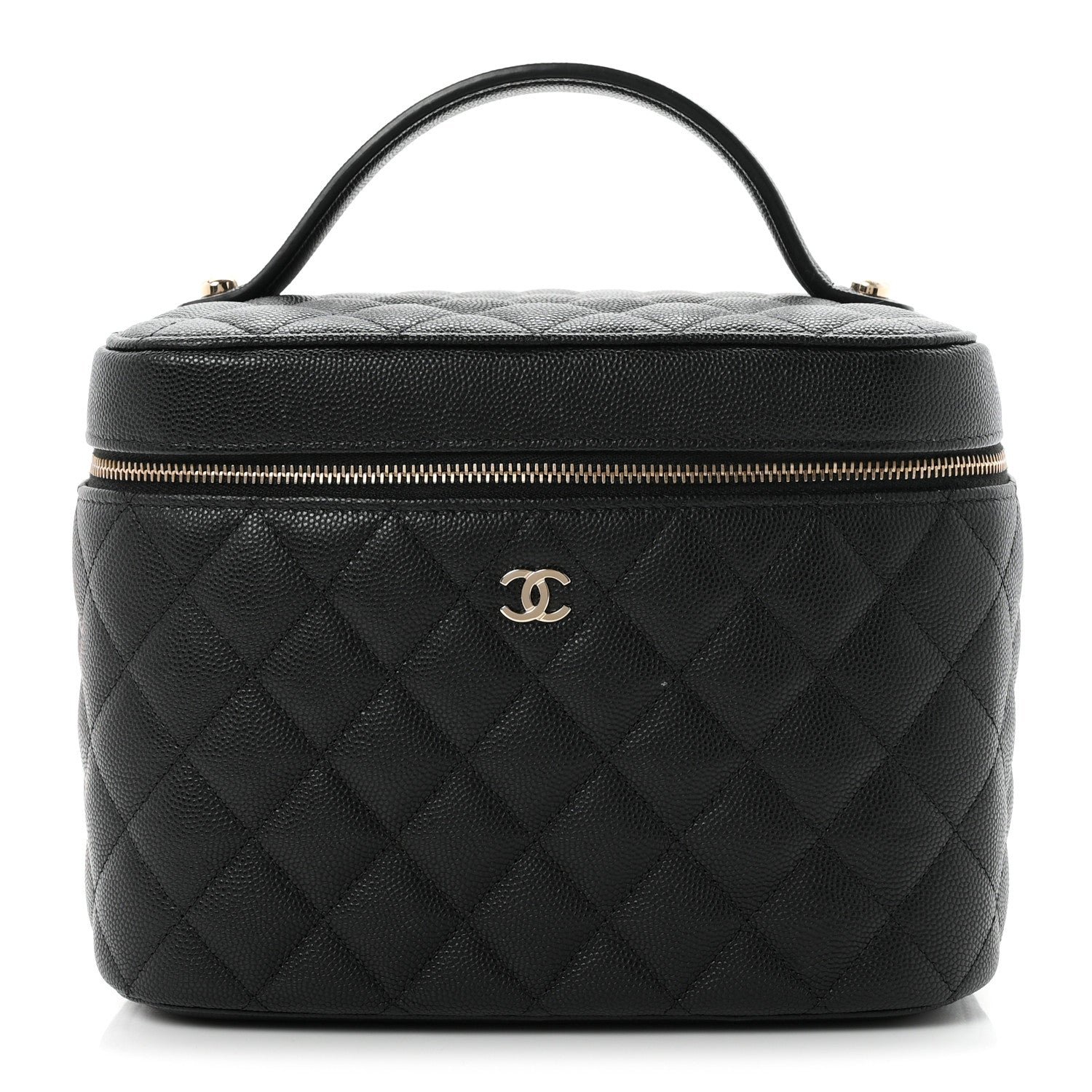 Chanel Caviar Quilted Large Vanity Pouch Black