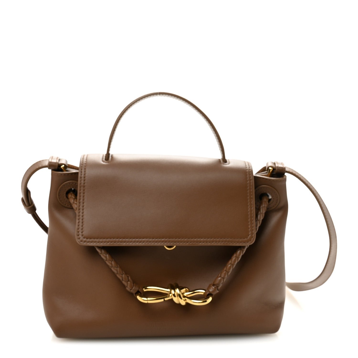 Bottega Veneta Silky Calfskin Small Ciao Ciao Nocciola
