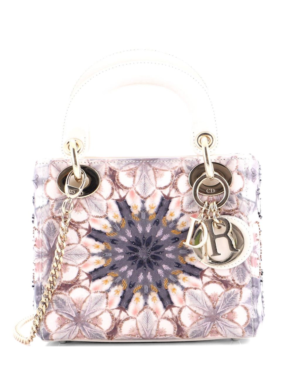 Lady Dior Chain Bag Embroidered Calfskin Mini satchel
