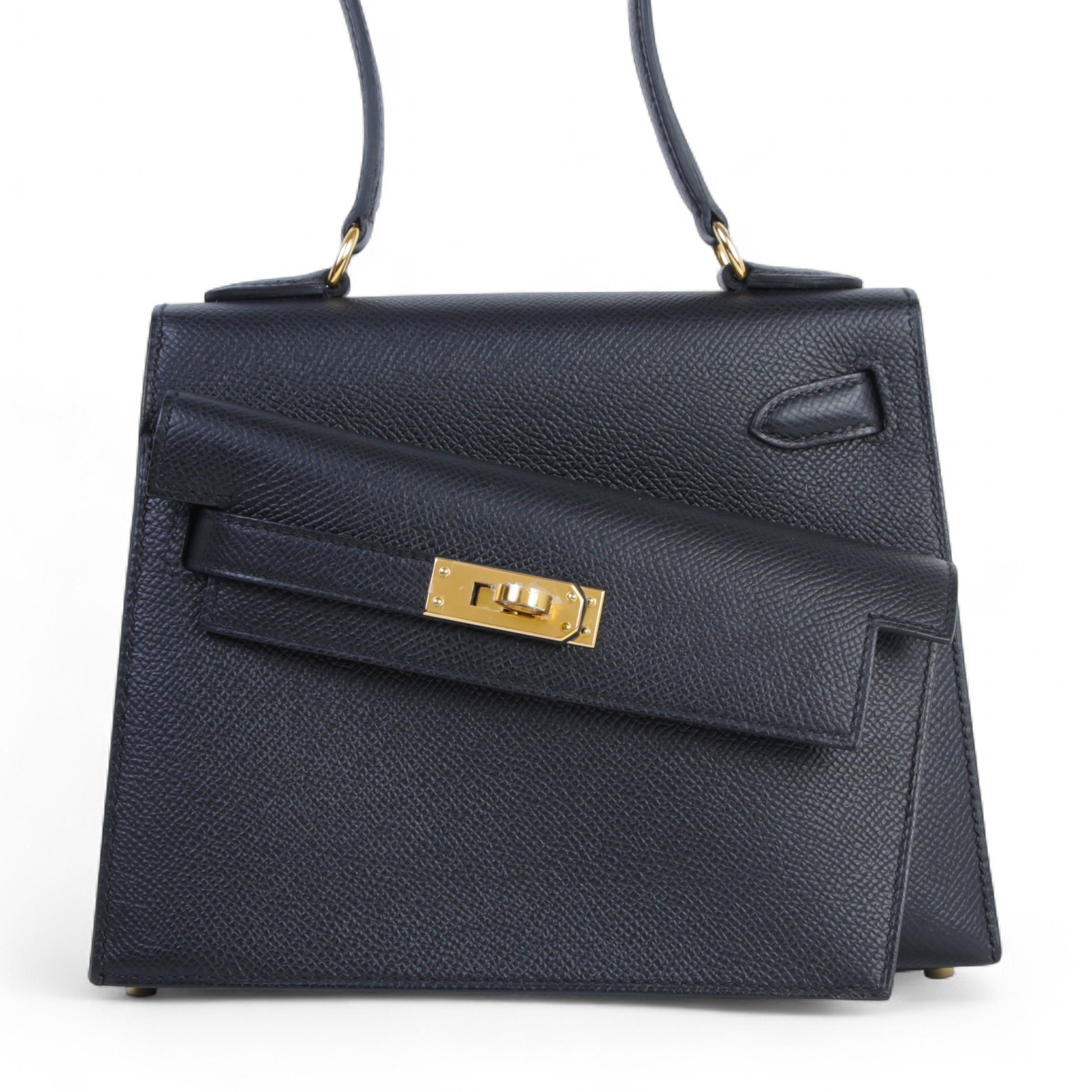 Hermes Unused ( Rank NS ) HERMÈS Kelly 20 en Desordre Noir (89) Epsom Gold hardware B (2023)
