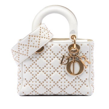 Small Lambskin Cannage Studded Supple Lady Dior