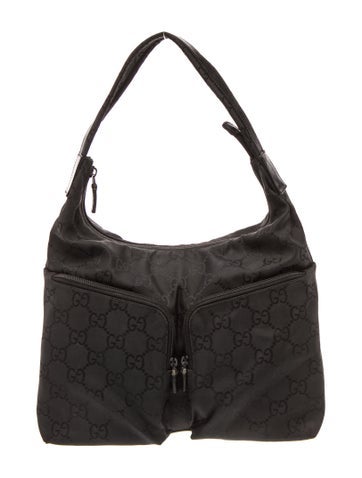 GG Nylon Top Handle Bag Medium Vintage