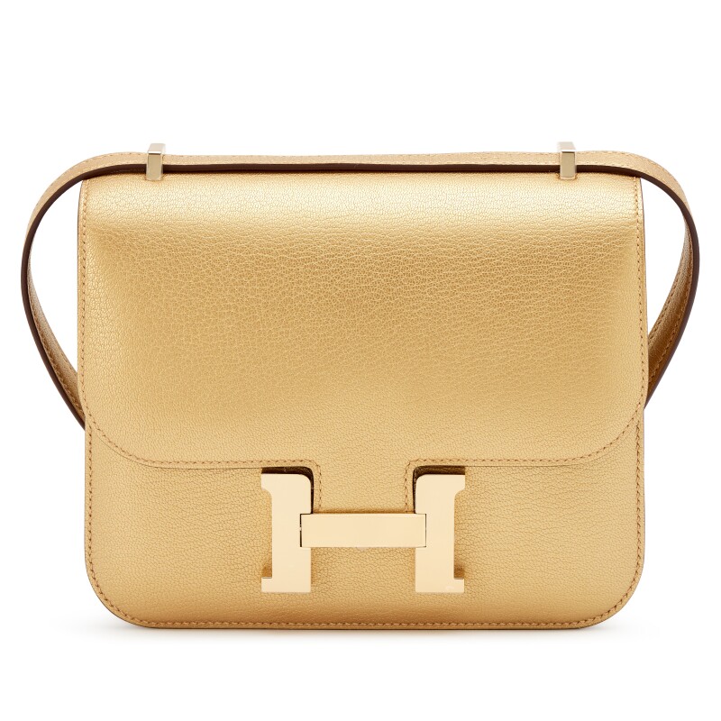 Dore Chèvre Chamkilight Metallic Mini Constance 18 Permabrass Hardware, 2026