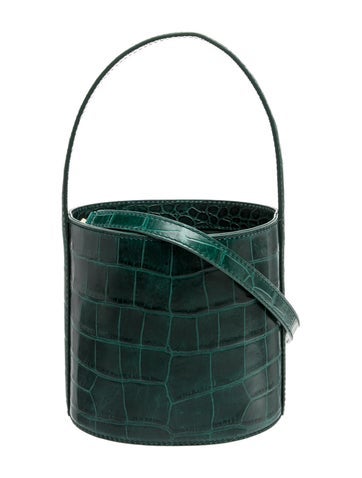 Embossed Leather Bucket Bag