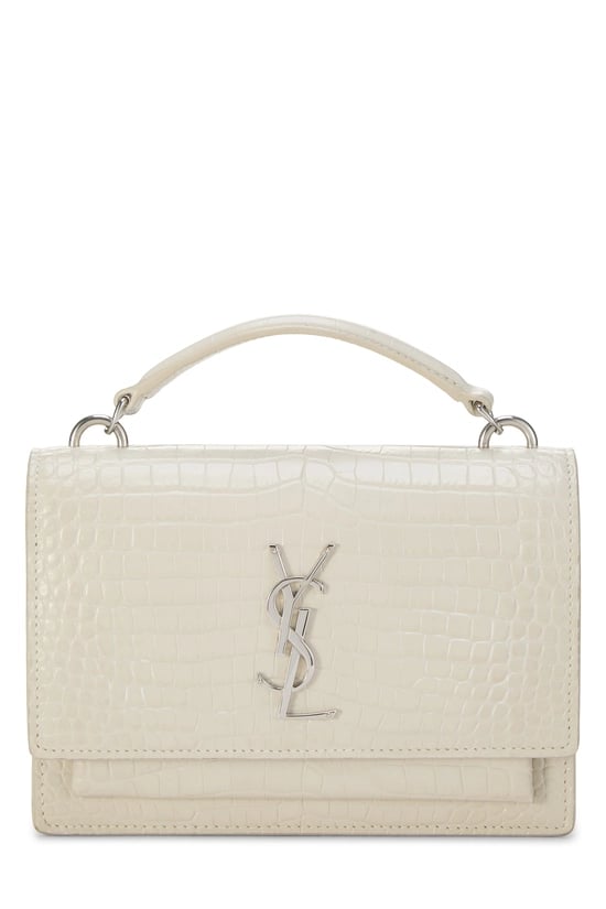 White Embossed Leather Sunset Wallet On Chain (WOC)