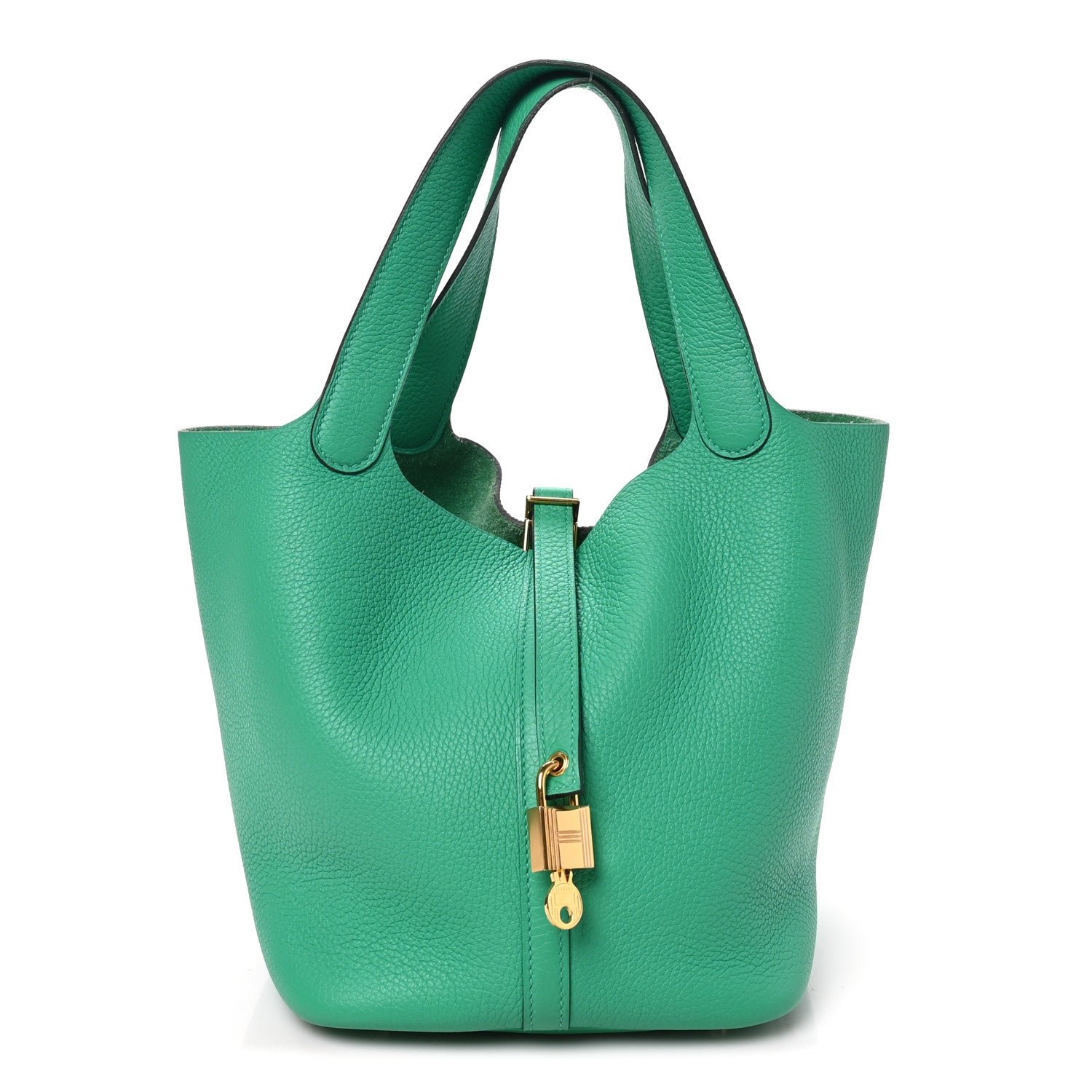 Hermes Taurillon Clemence Picotin Lock 22 MM Menthe