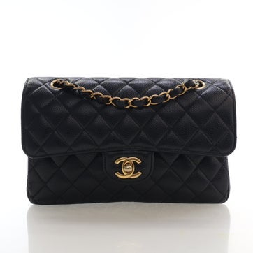 Caviar Leather Classic Double Flap Bag Small