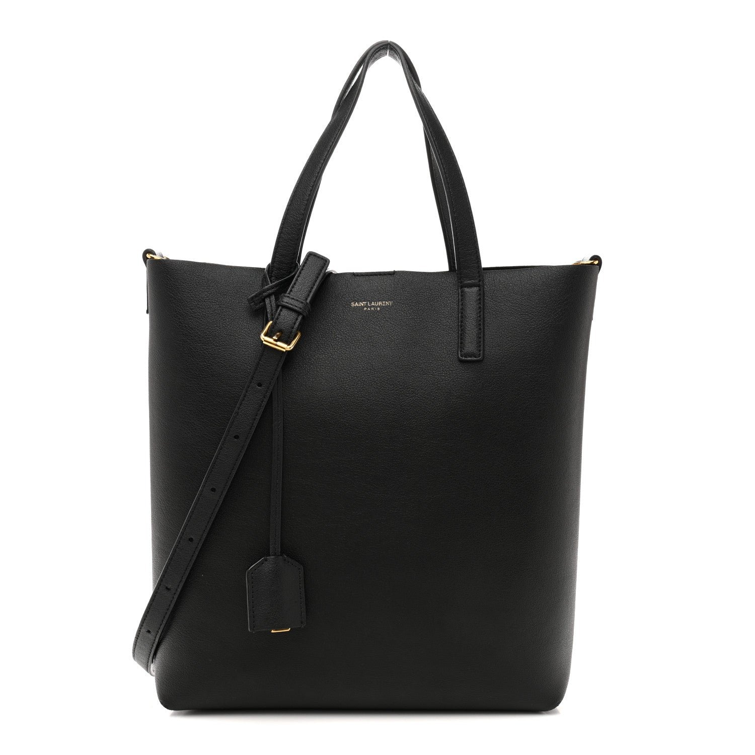Saint Laurent Saint Laurent Calfskin Toy Shopping Tote Black