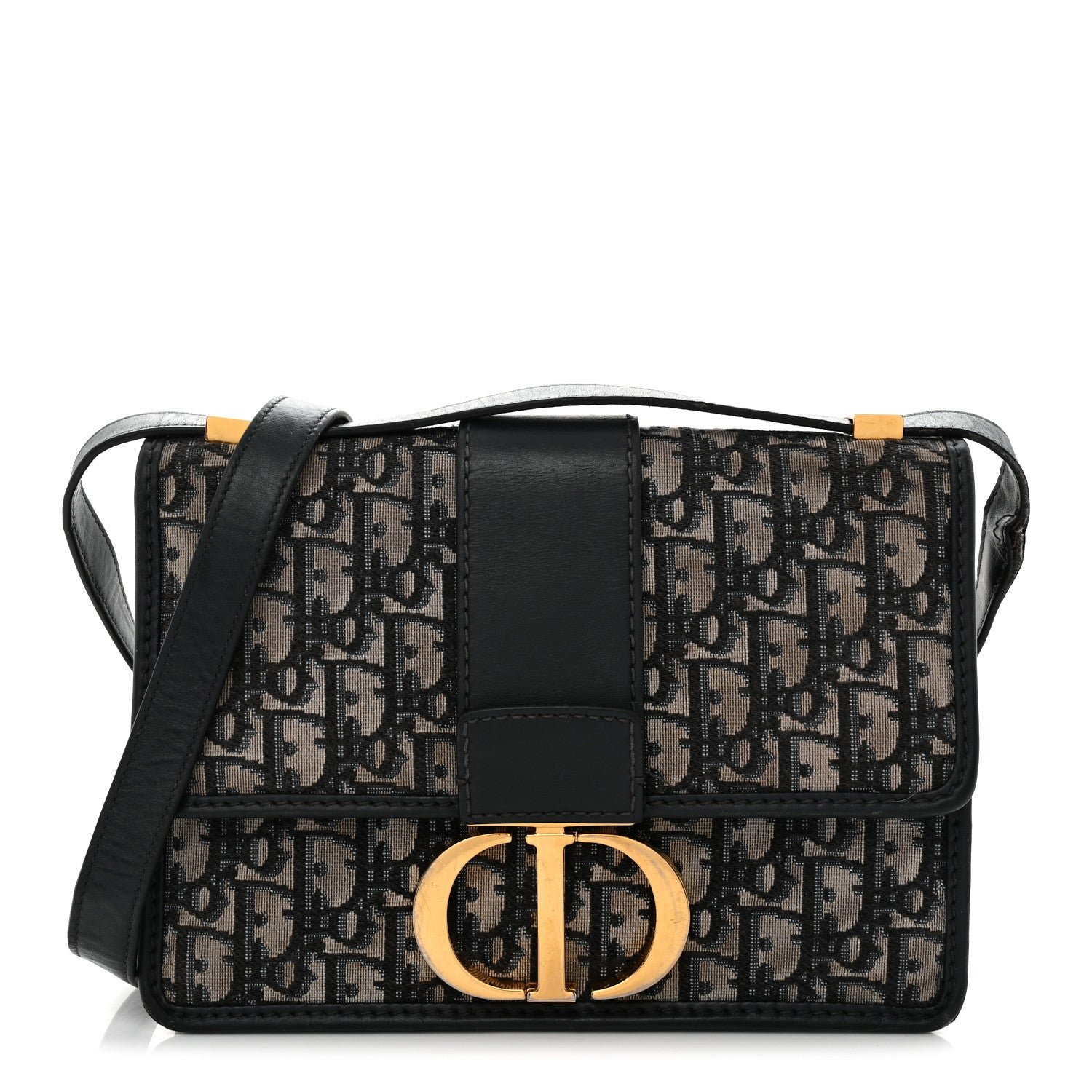 Dior Oblique 30 Montaigne Flap Bag Blue