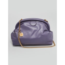 Stella McCartney Purple Faux Leather Padded Soft Clutch Bag