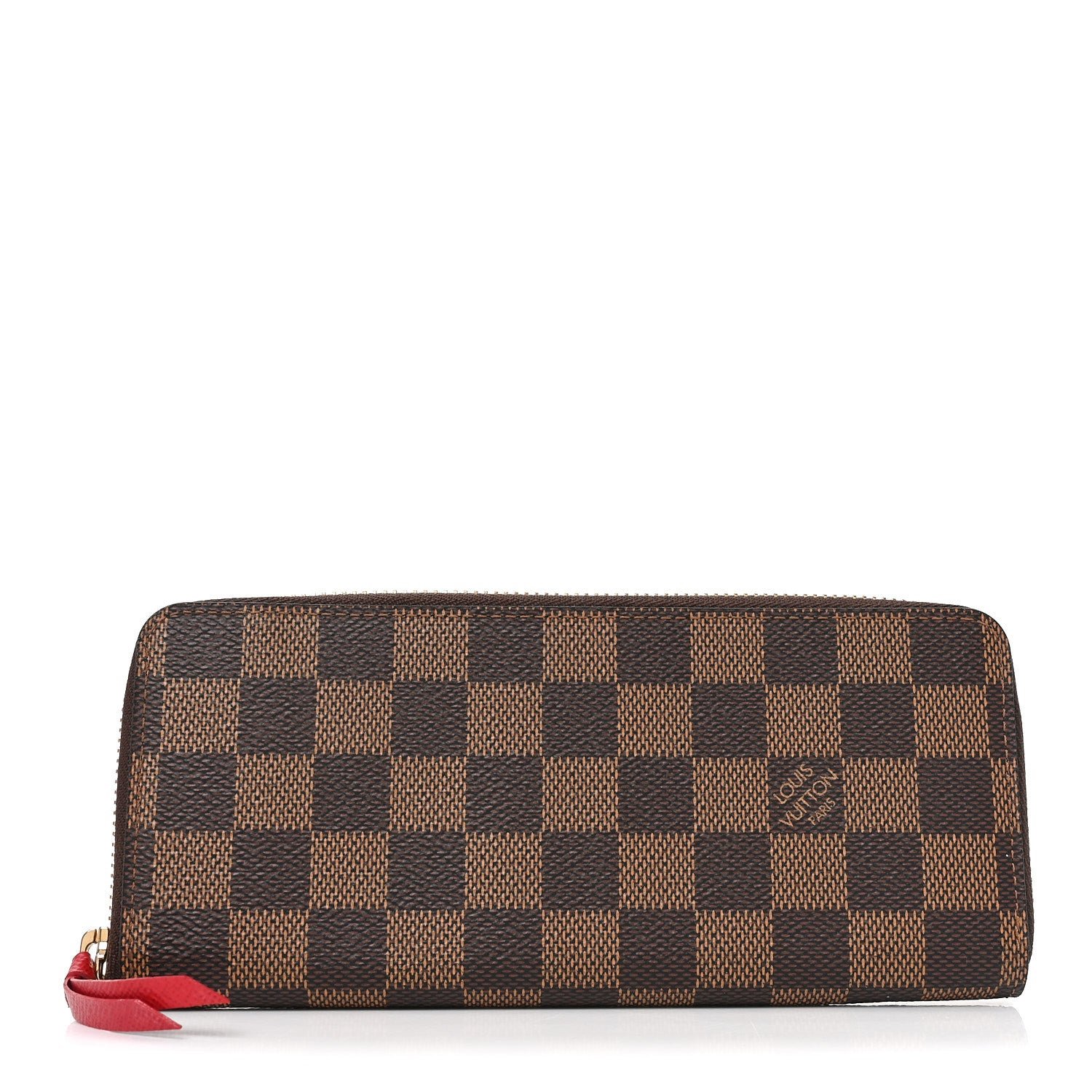Louis Vuitton Damier Ebene Clemence Wallet Cherry
