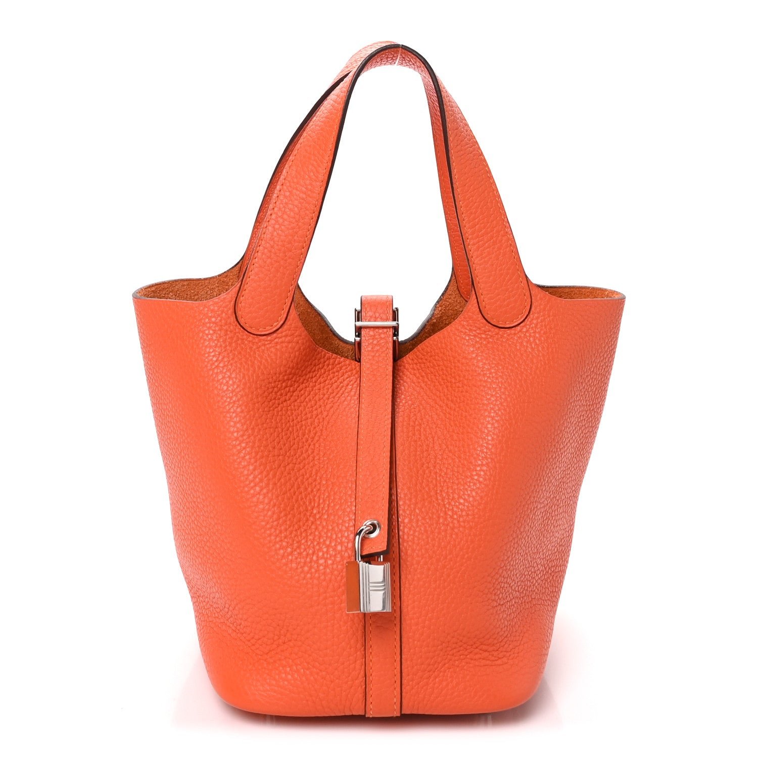 Hermes Taurillon Clemence Picotin Lock 18 PM Orange