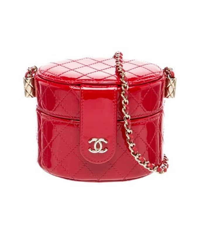 Chanel Round Vanity Clutch W Chain