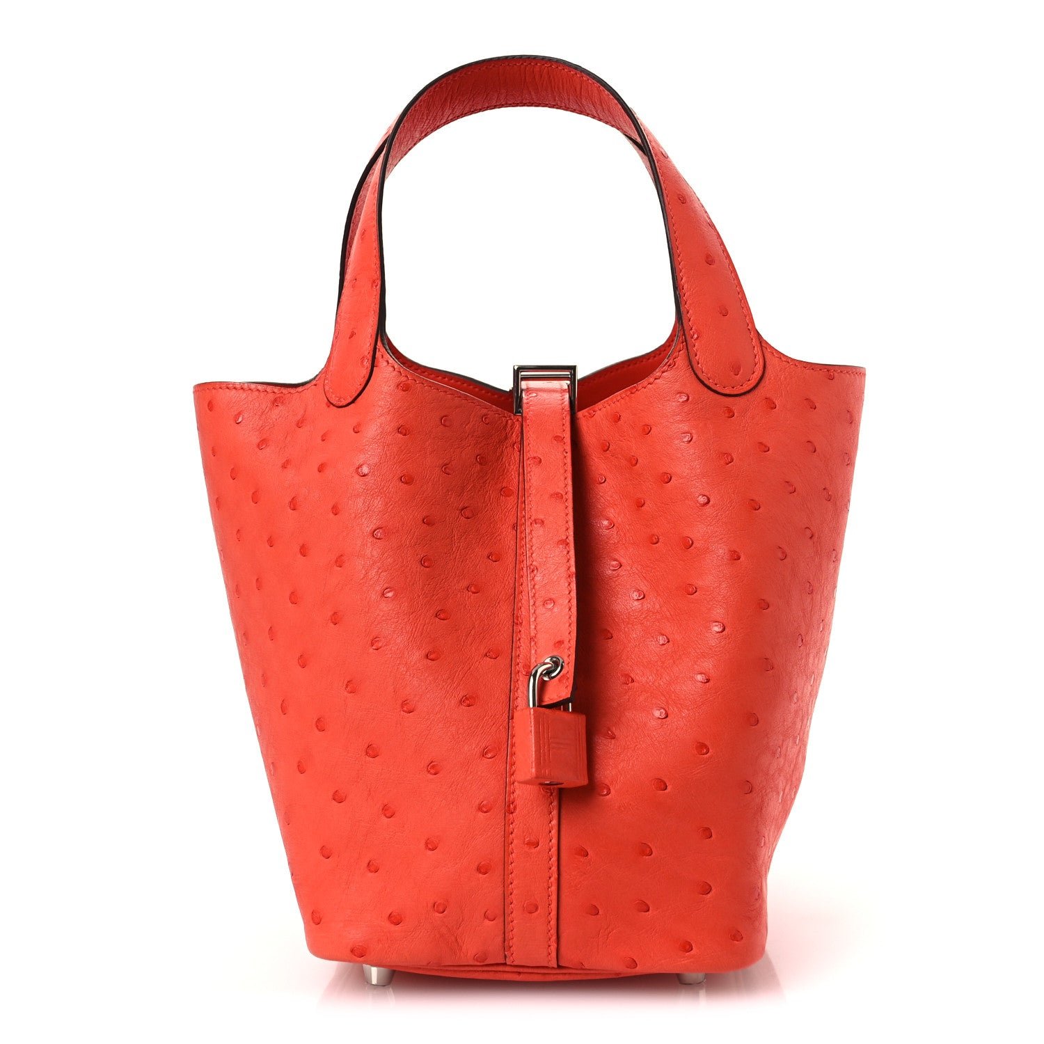 Hermes Ostrich Picotin Lock 18 Capucine