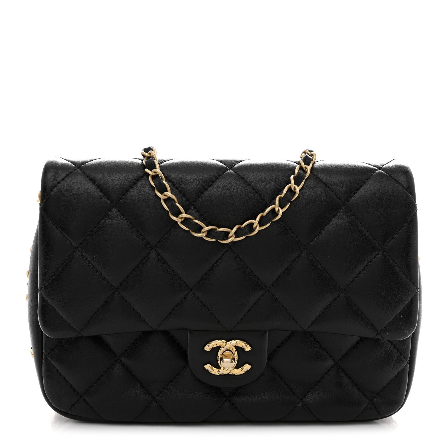 Chanel Lambskin Quilted CC Medium Dynasty Flap Black