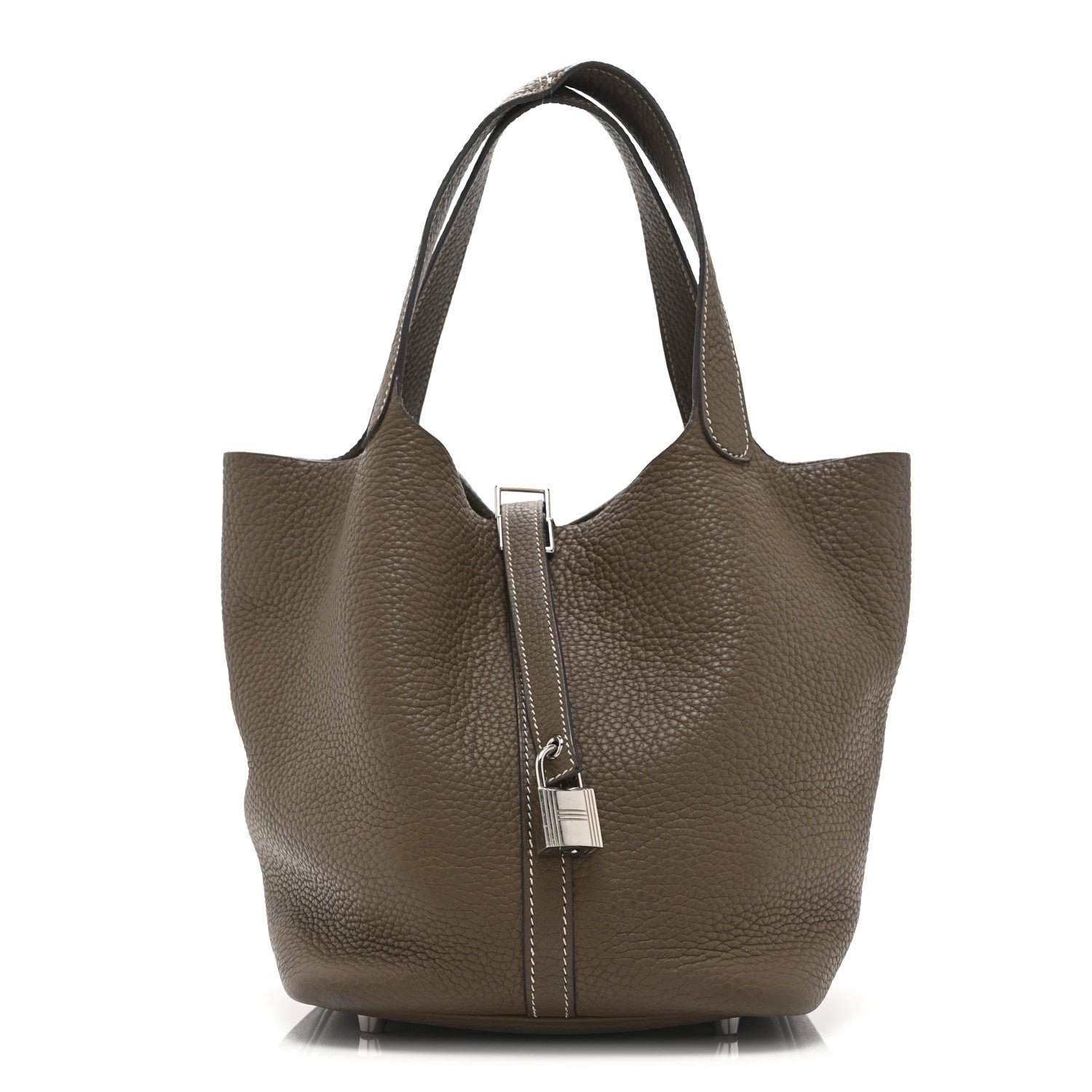 Hermes Taurillon Clemence Picotin Lock 22 MM Etoupe