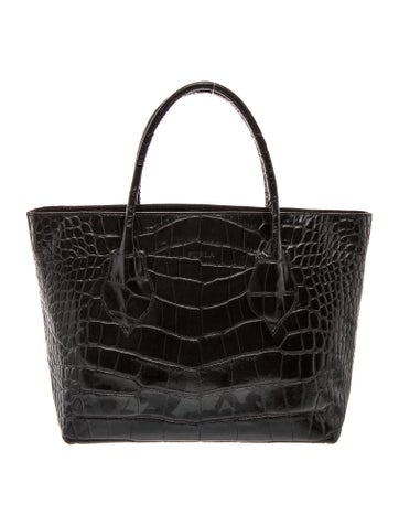 Embossed Leather Top Handle Bag
