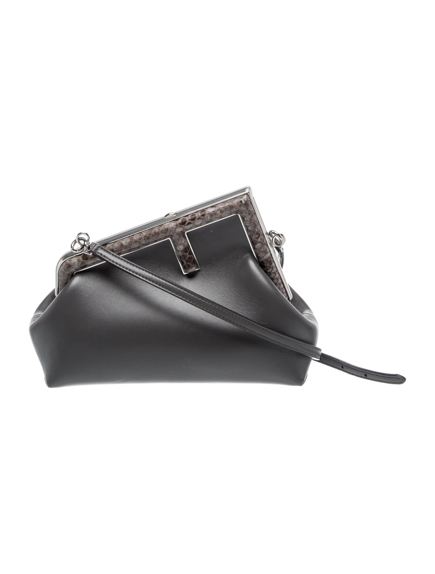 Leather Python-Trimmed Leather First Small