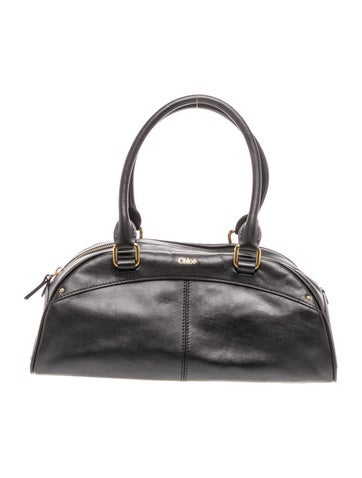 Chloe Leather Bowling Bag