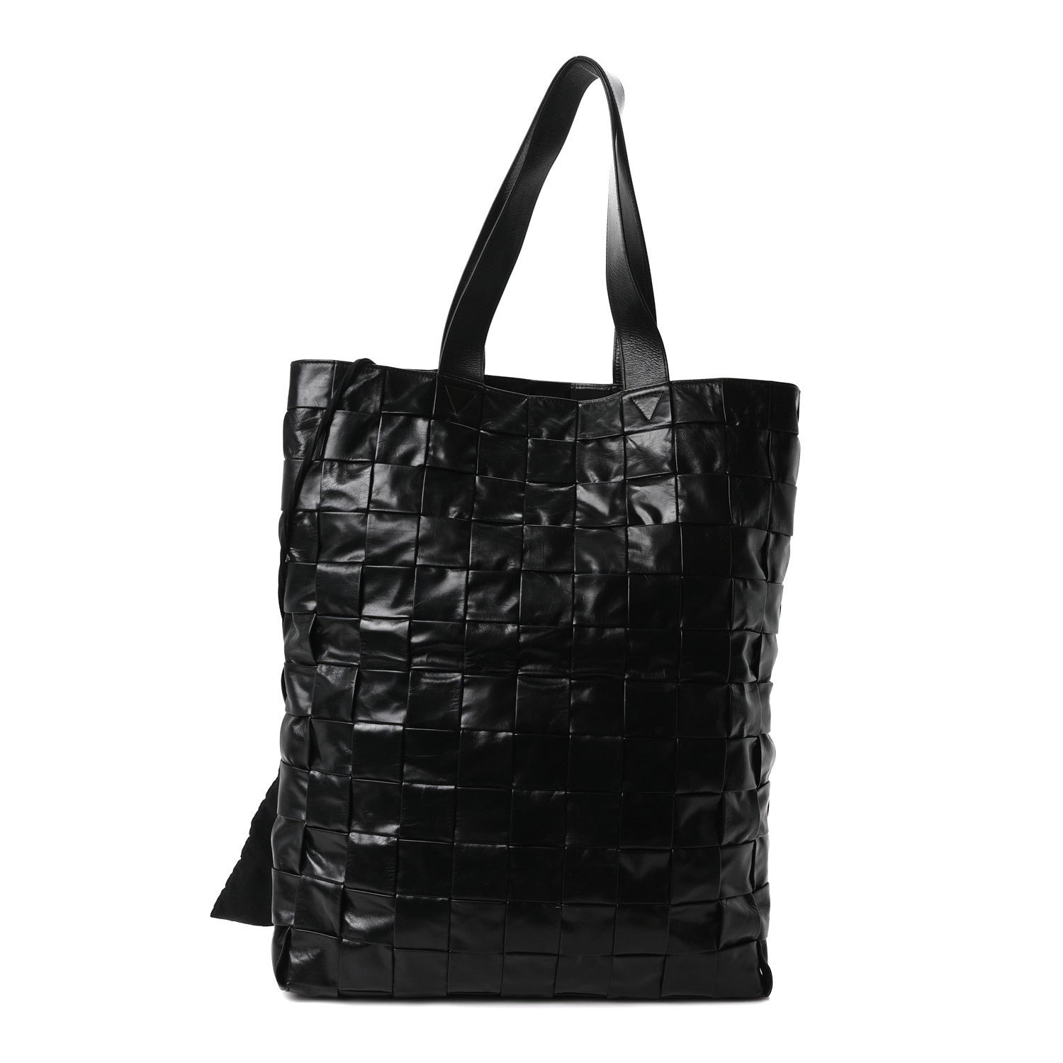 Bottega Veneta Paper Calfskin Maxi Intrecciato Cassette Tote Black