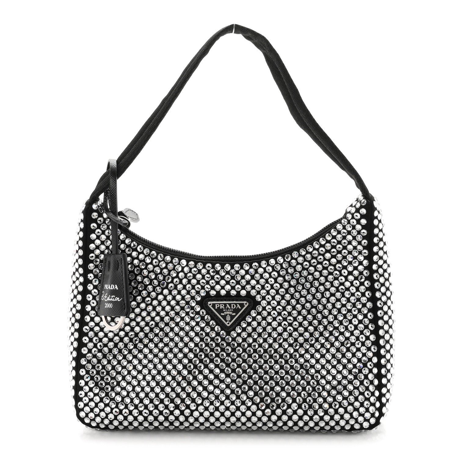 Prada Satin Crystal Mini Re-Edition 2000 Bag Cristal