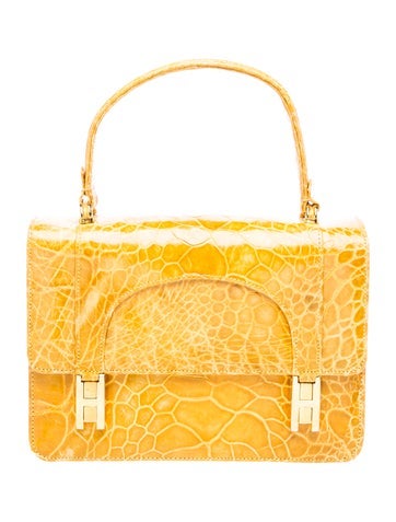 Crocodile Top Handle Bag