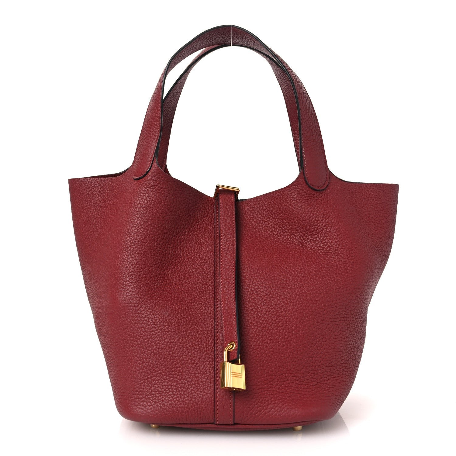 Hermes Taurillon Clemence Picotin Lock 22 MM Rouge H