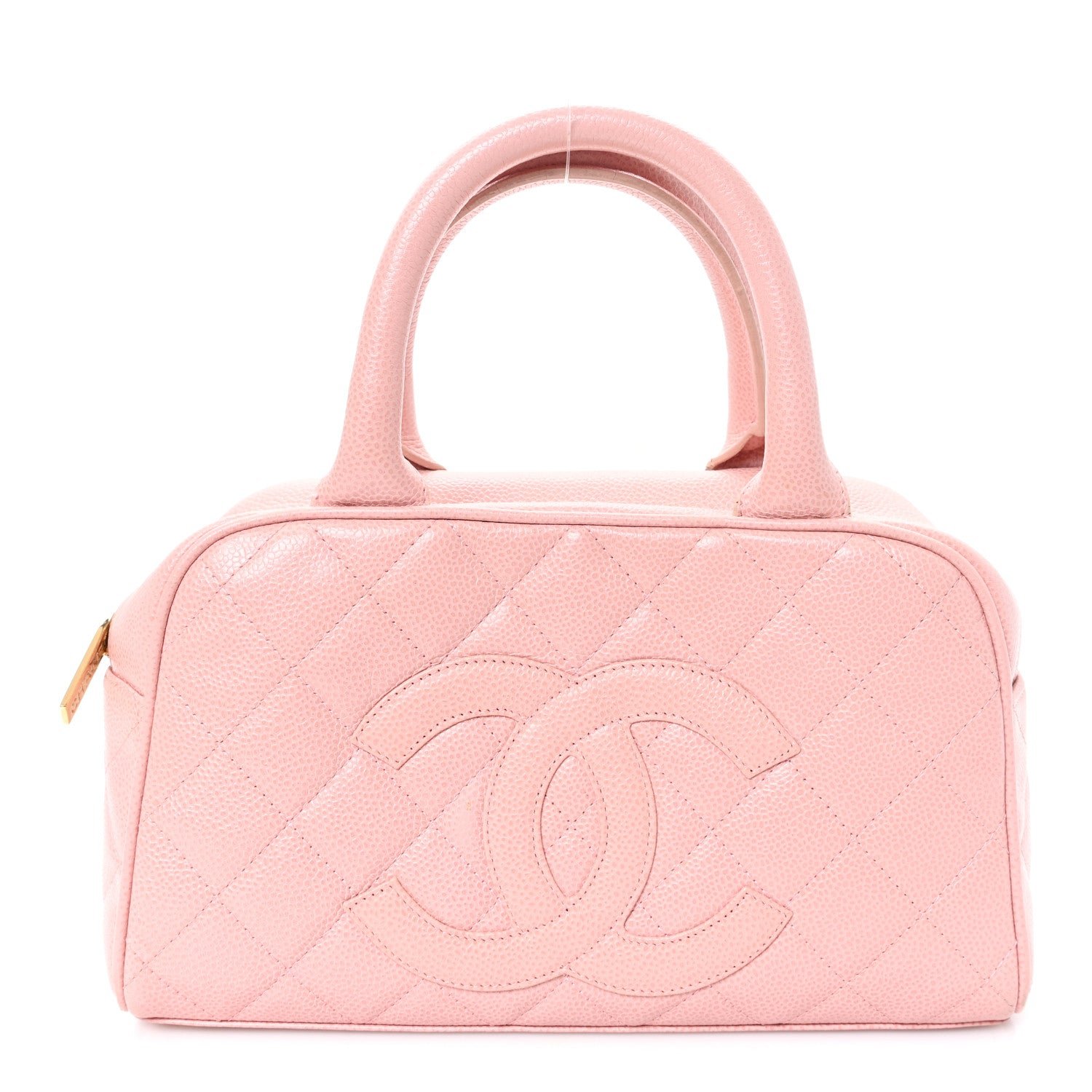 Chanel Caviar Quilted Small Bowler Pink