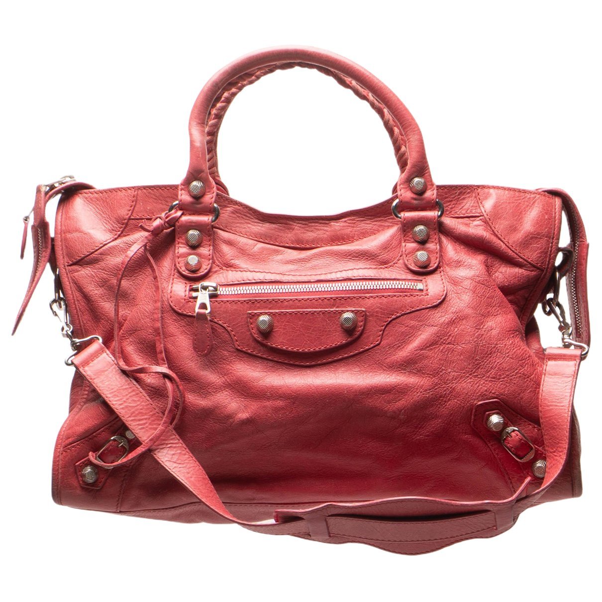 City leather handbag
