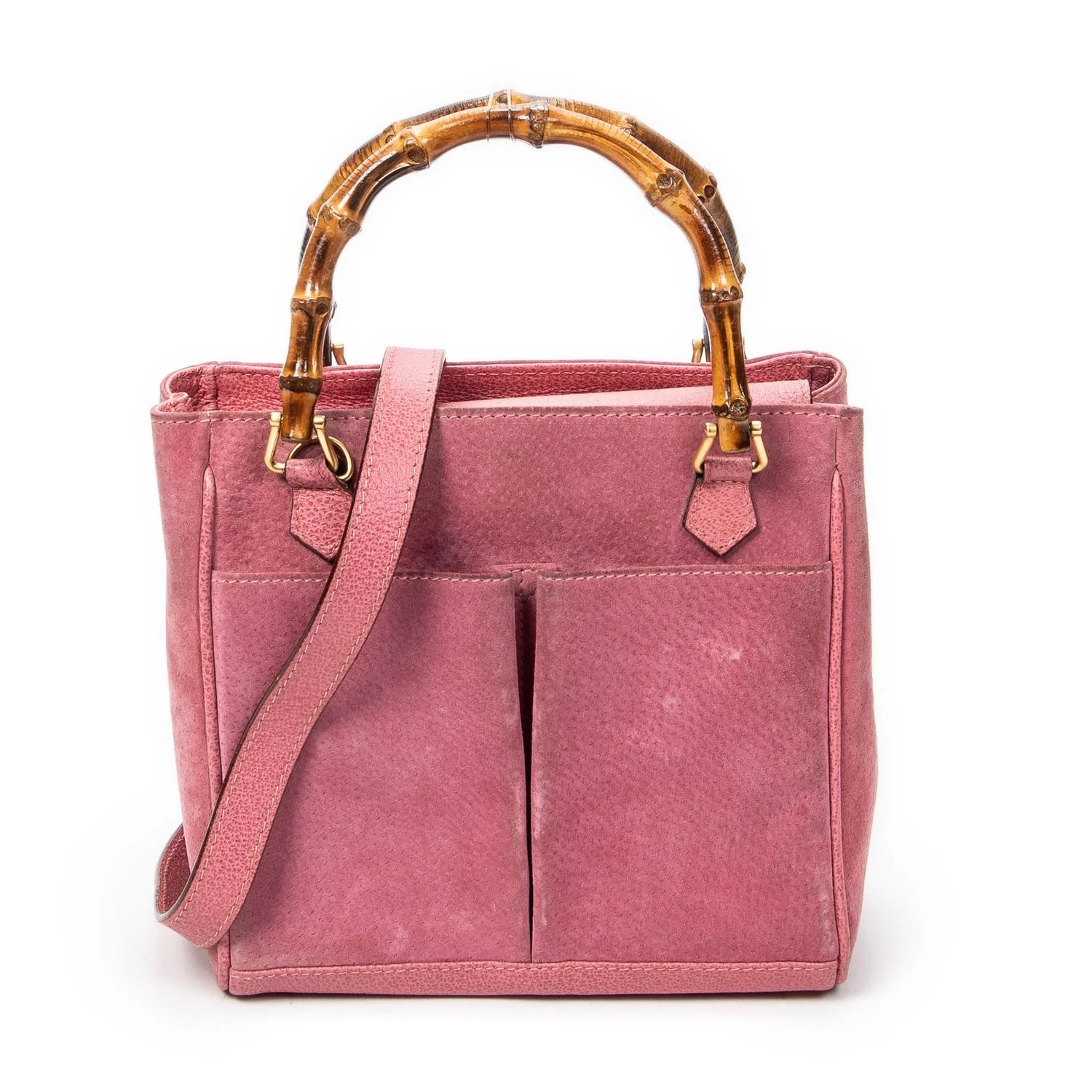 Leather Vintage Small Bamboo Tote