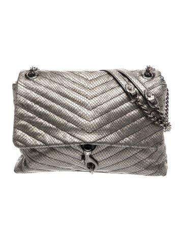 Embossed Leather Top Handle Bag