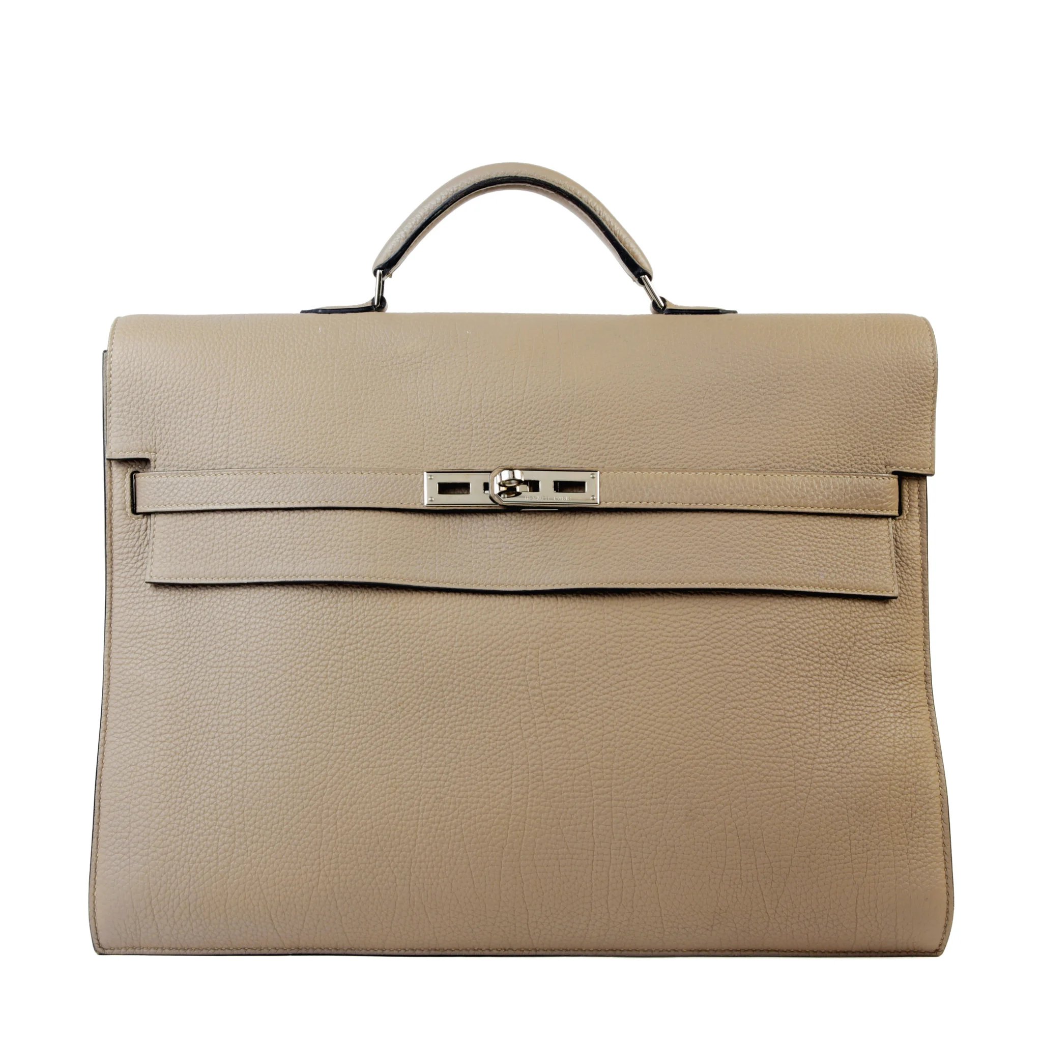 Very Good ( Rank A) HERMÈS Kelly depeches 36 Gris Tourterelle (81) Togo Palladium hardware Square O (2011)