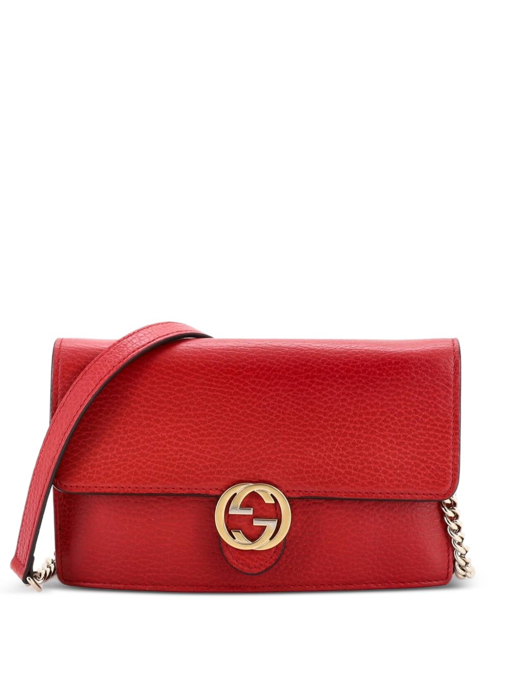 Gucci Interlocking Wallet on Chain Leather crossbody bag
